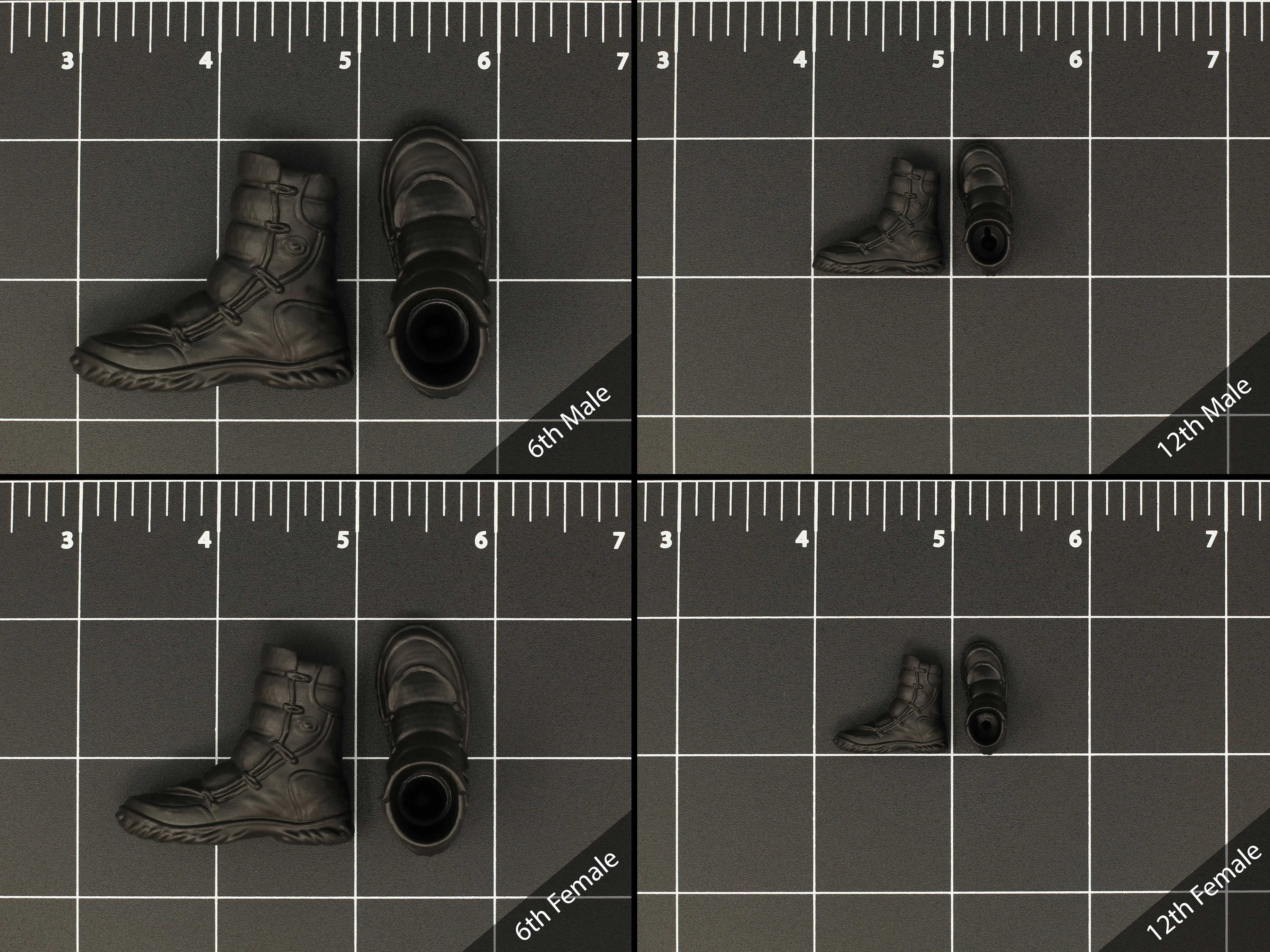 1/6 or 1/12 - Custom 3D - Armored Boots (Peg Type)