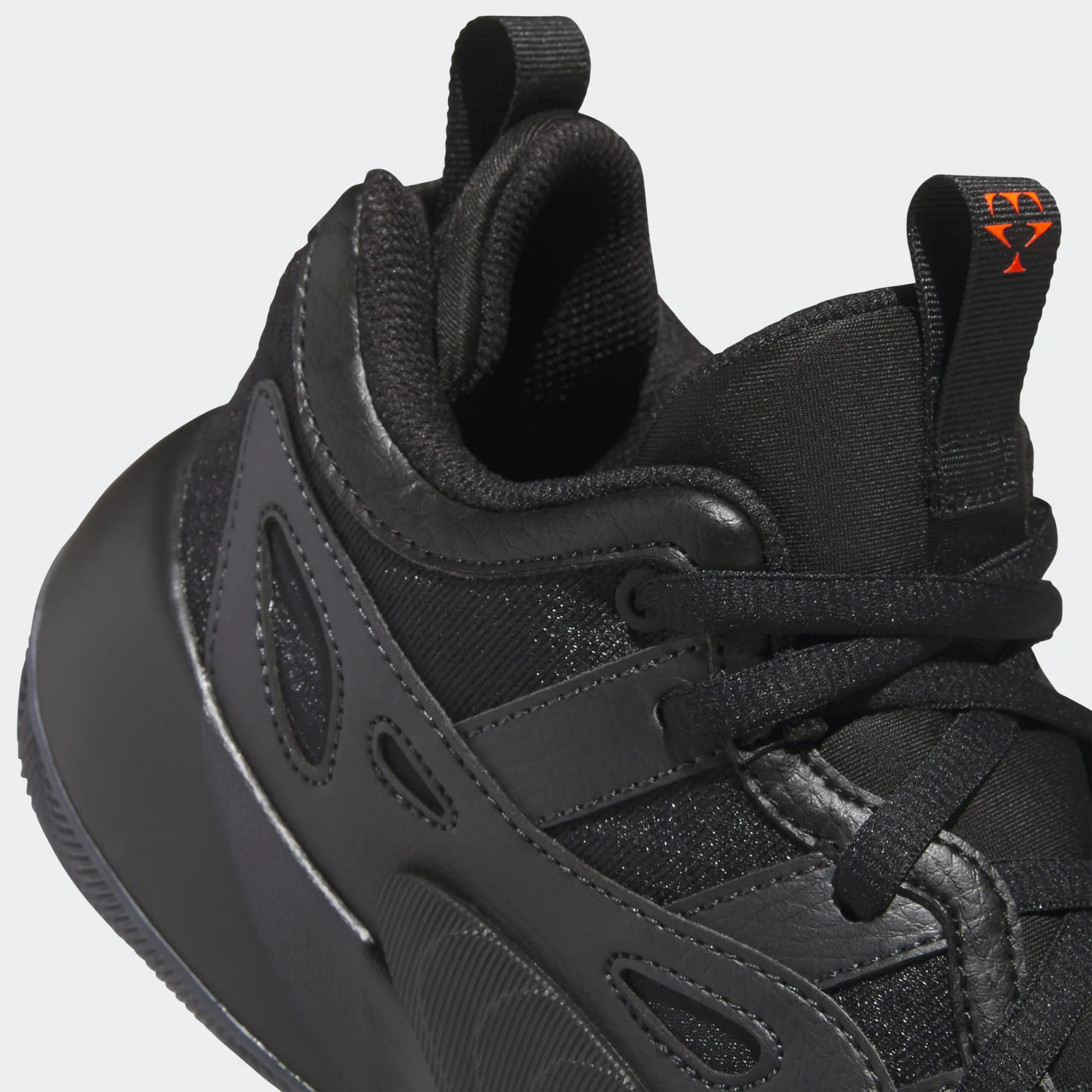 ADIDAS KID'S TRAE UNLIMITED BLACK/SOLAR BASKETBAL SHOES