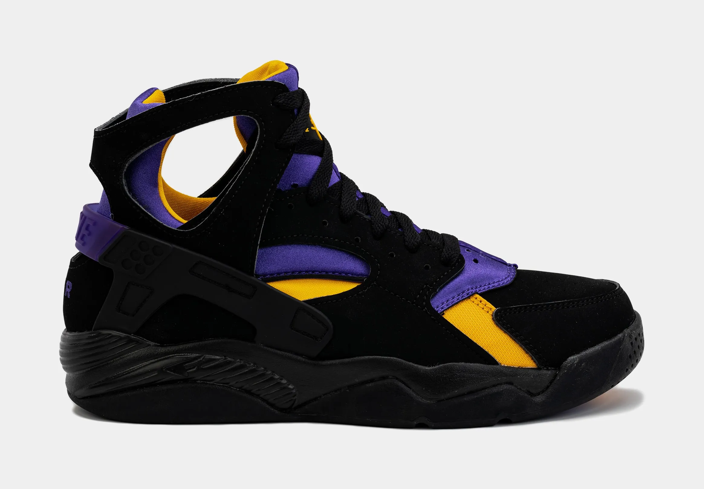 Air Flight Huarache Mens Basketball Shoes (Black/Purple)