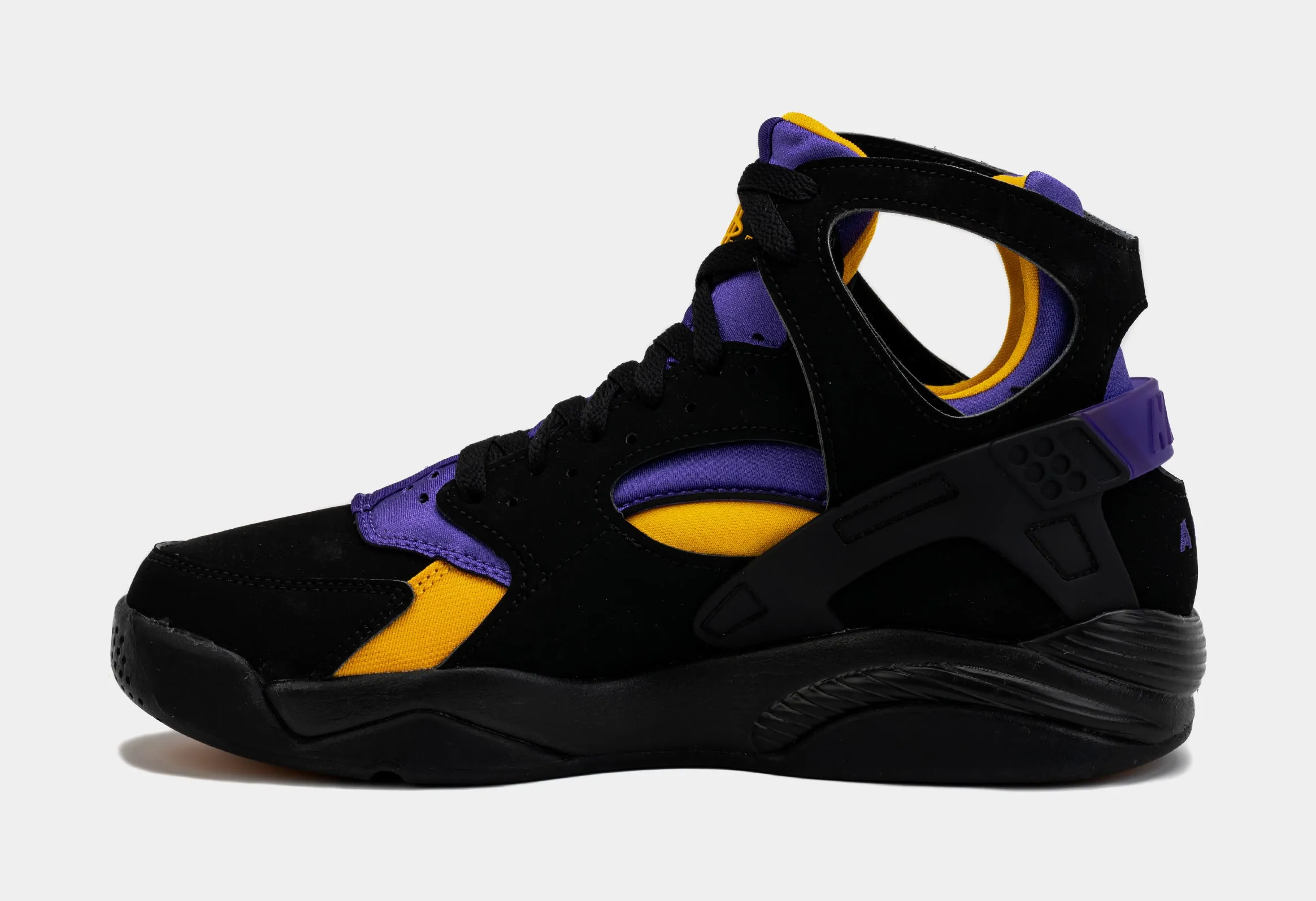 Air Flight Huarache Mens Basketball Shoes (Black/Purple)