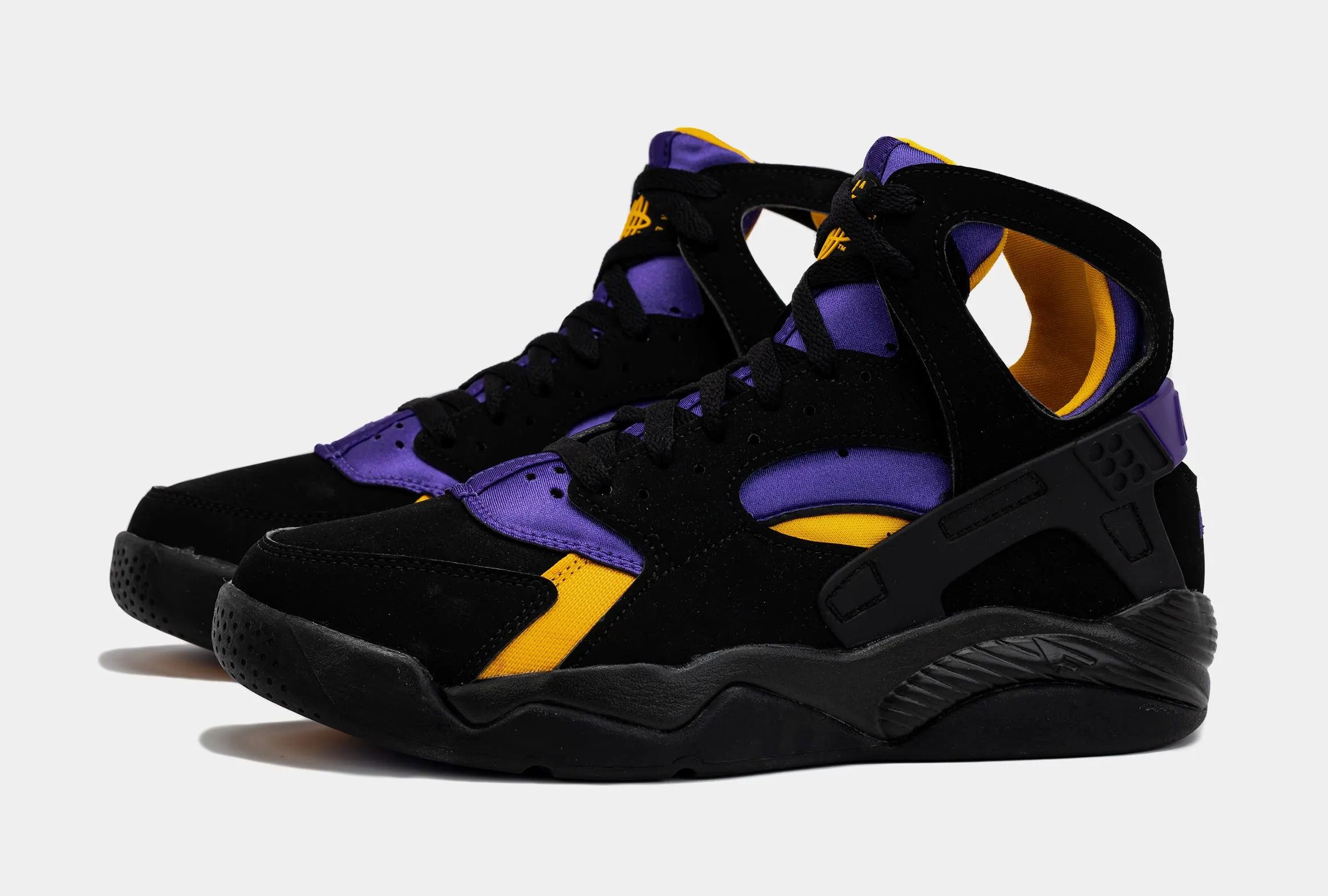 Air Flight Huarache Mens Basketball Shoes (Black/Purple)