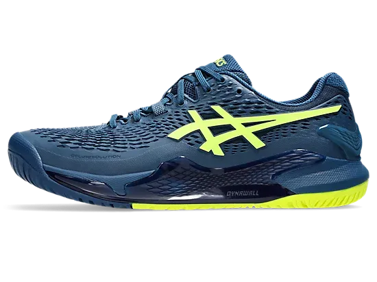 Asics Gel-Resolution 9 Mako Blue/Safety Yellow Men's tennis shoes