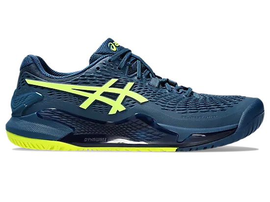 Asics Gel-Resolution 9 Mako Blue/Safety Yellow Men's tennis shoes