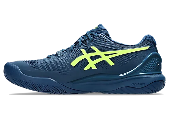 Asics Gel-Resolution 9 Mako Blue/Safety Yellow Men's tennis shoes