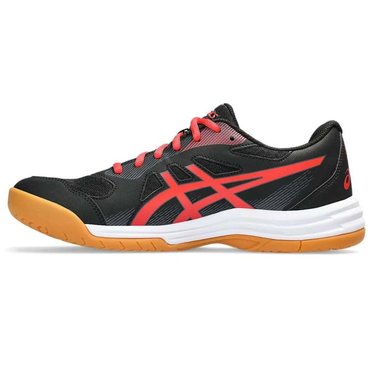 Asics Upcourt 5 Badminton Shoes - Black/Classic Red