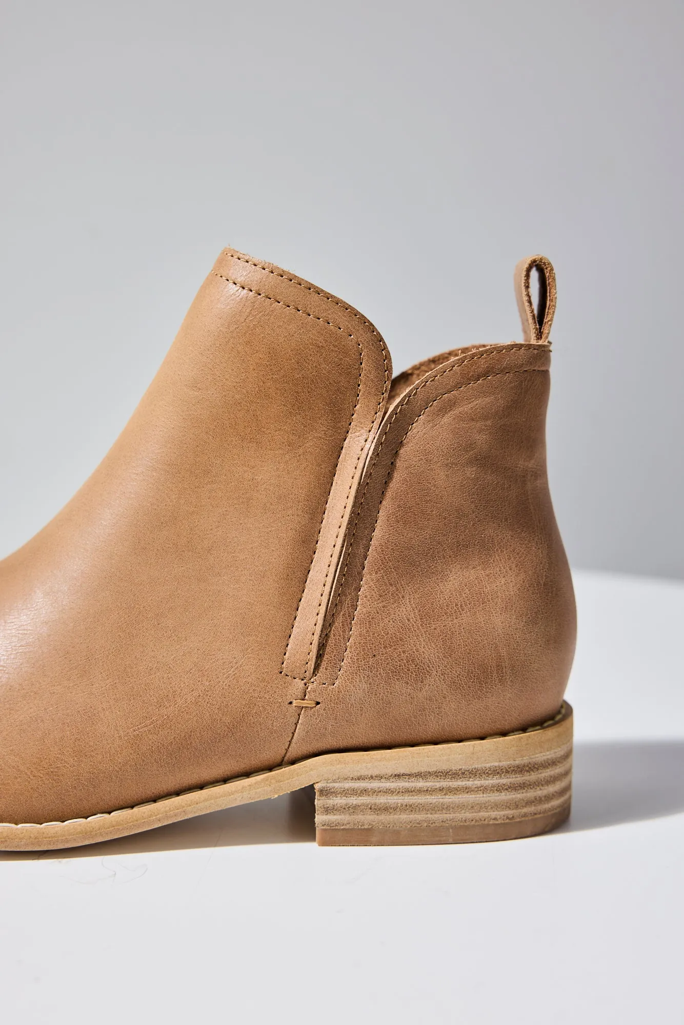 Douglas Tan Leather Ankle Boot