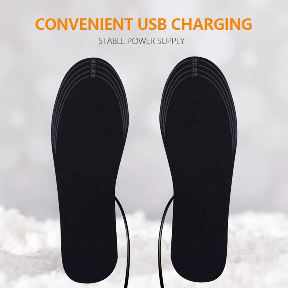 Electric Heating Cut-to-Fit Insoles Washable Thermal Foot Warmer Sock Cushion for Men and Women