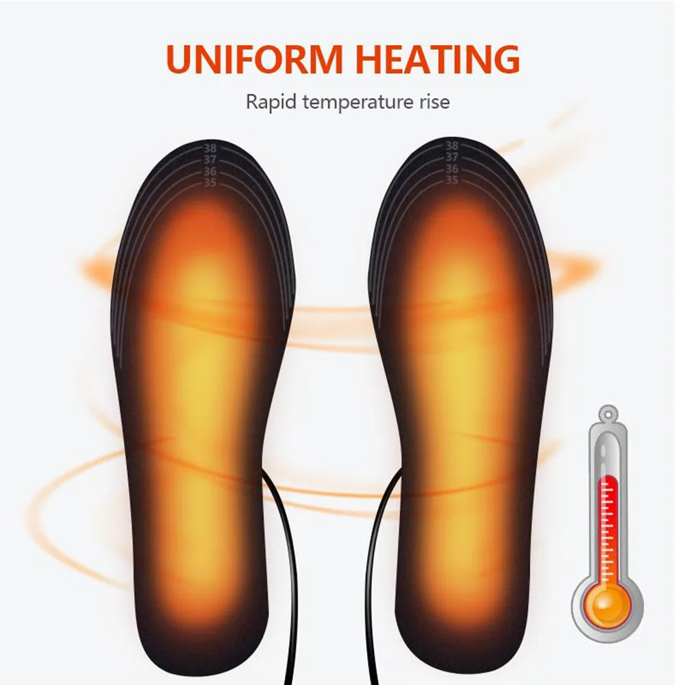 Electric Heating Cut-to-Fit Insoles Washable Thermal Foot Warmer Sock Cushion for Men and Women