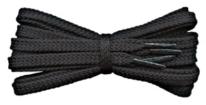 Flat 6 mm Black Shoe Laces for Trainers and Sports Shoes.