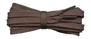 Flat 8 mm Brown Shoe Laces for Trainers and Sports Shoes.