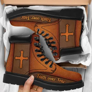 Jesus Leather Boots Brown 1 - Christian Shoes For Men And Women