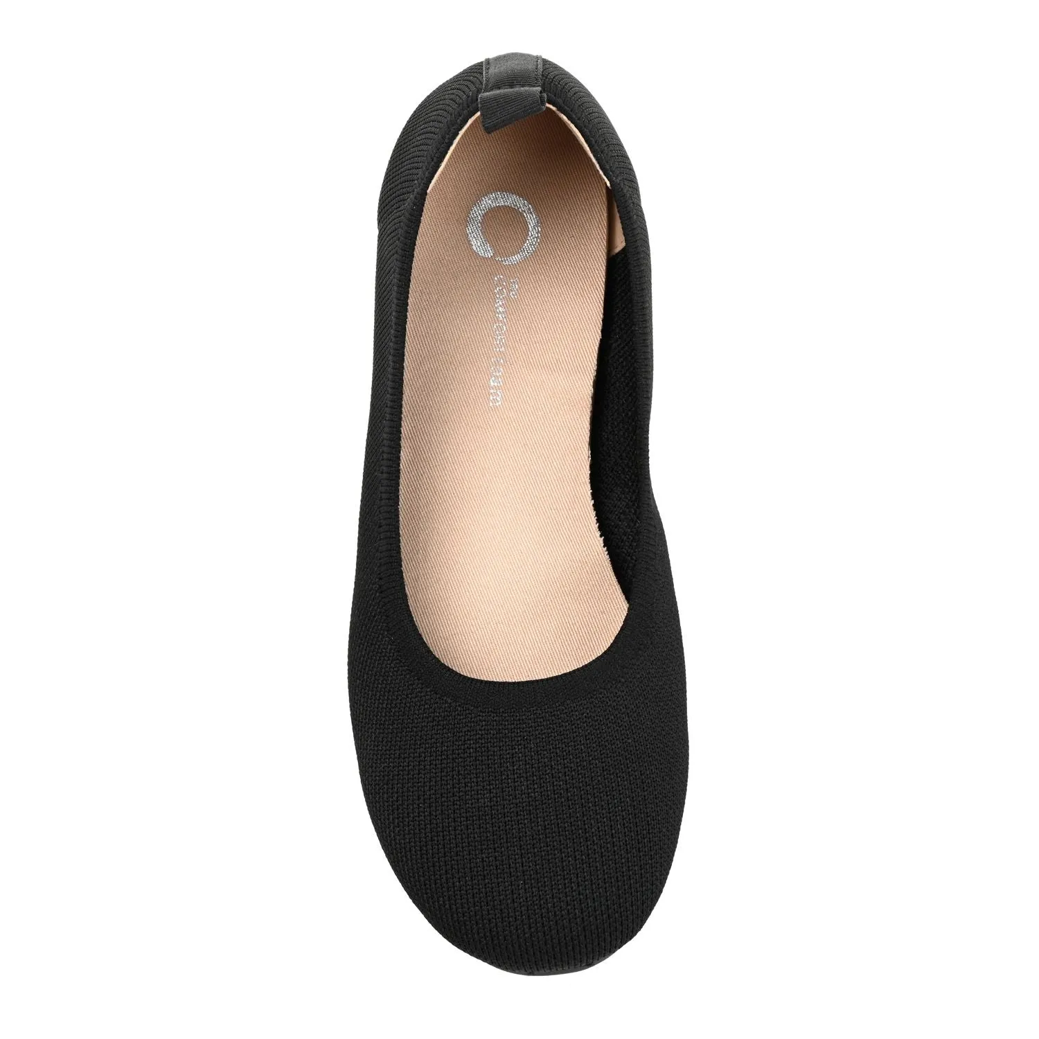 Journee Collection Jersie Tru Comfort Foam Journee Collection Women's Folding Ballet Shoes, Black