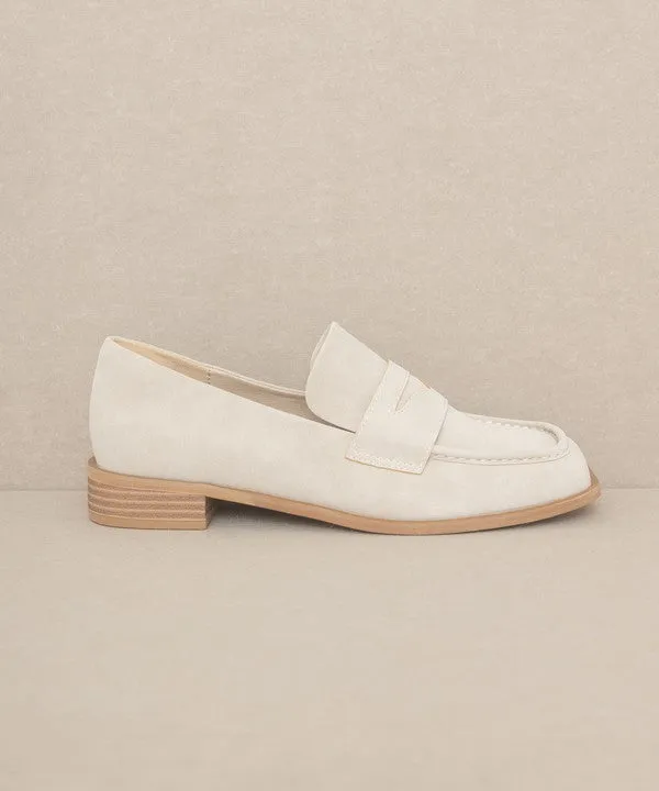 June - Square Toe Penny Loafers