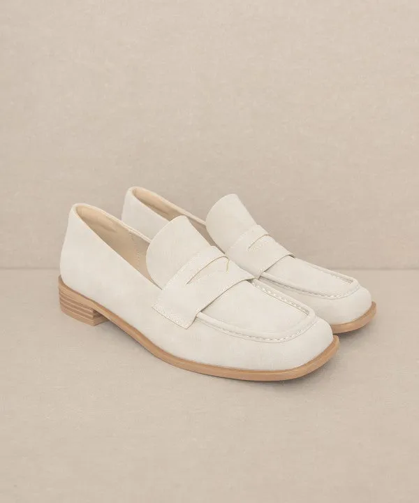 June - Square Toe Penny Loafers