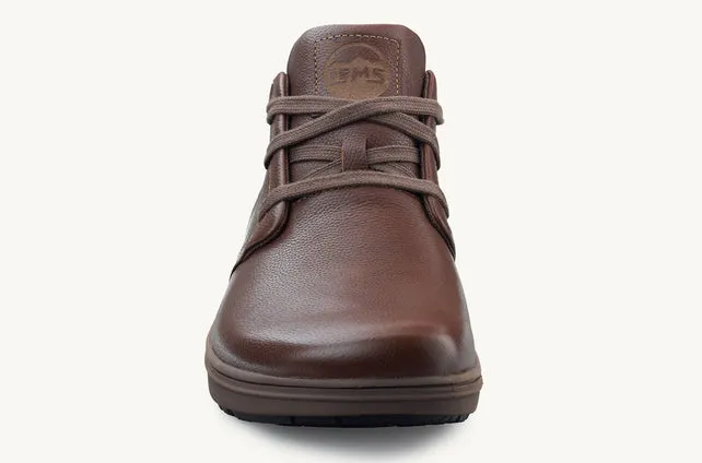 Lems Chukka Grip Leather Minimal Boot - Chestnut