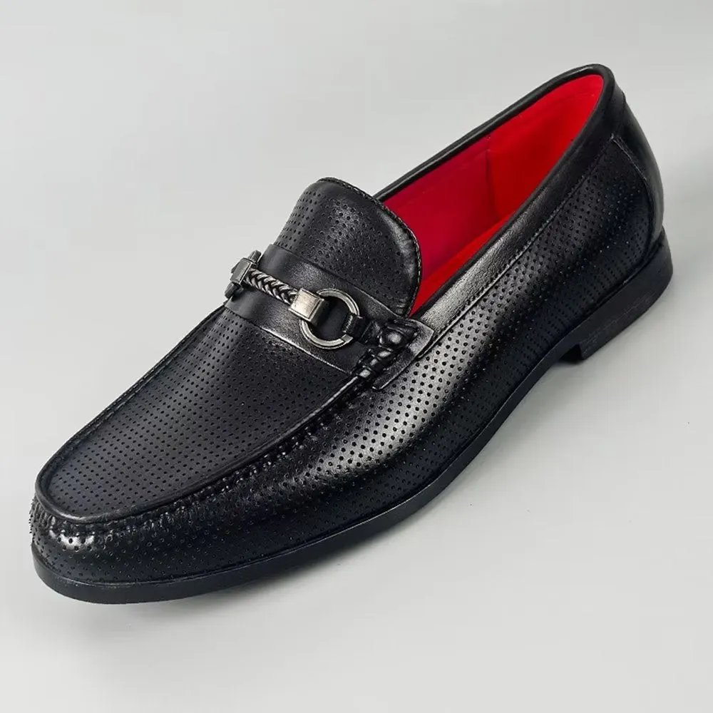 LuxLeather Elegant Genuine Leather Slip On Loafers