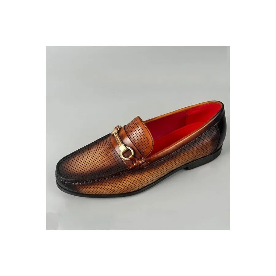 LuxLeather Elegant Genuine Leather Slip On Loafers