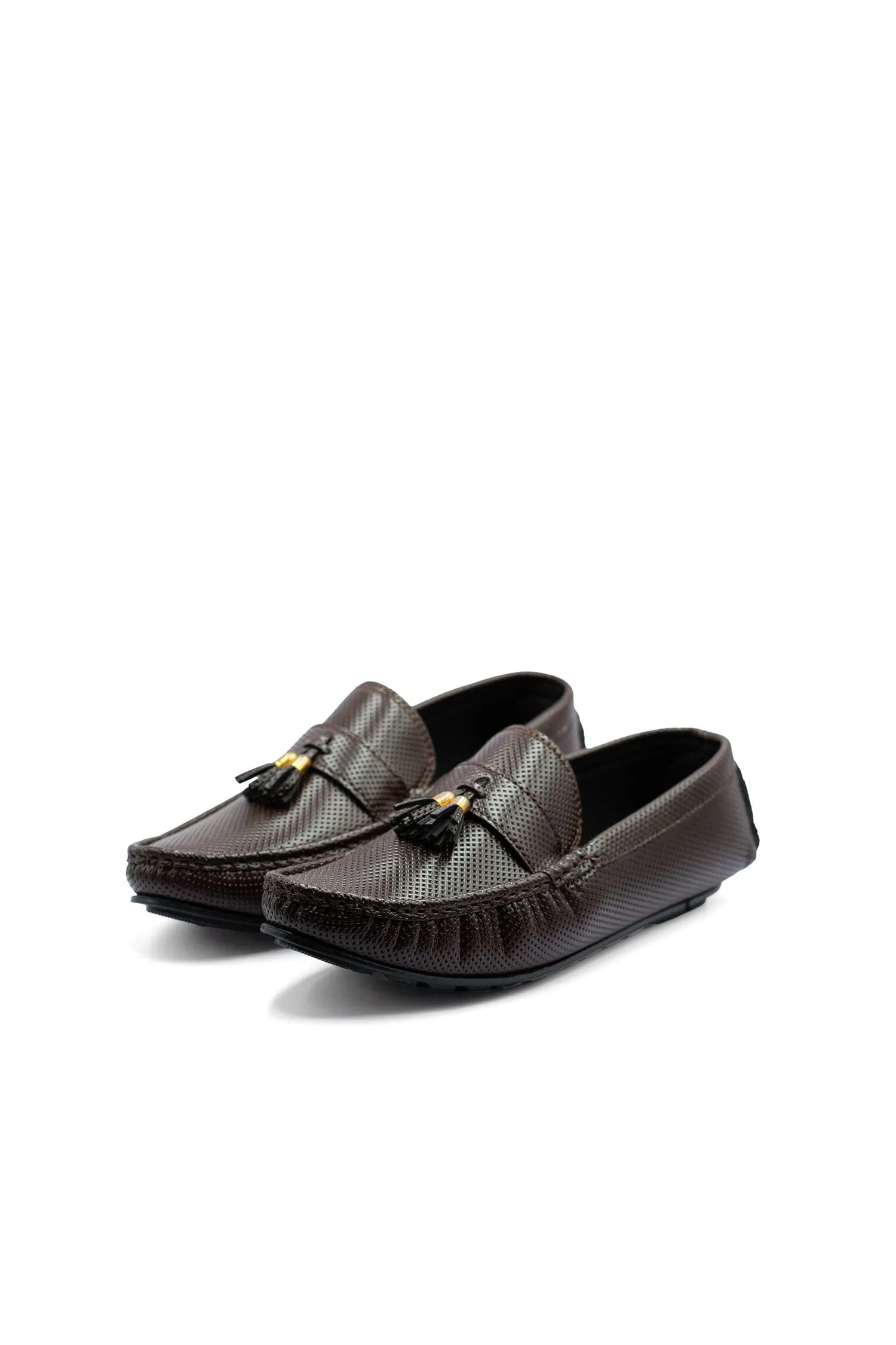 Men's Perforated Tassel Design Loafers