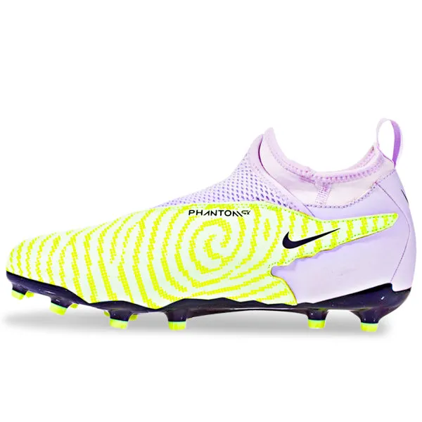 Nike Jr. Phantom GX Academy DF FG/MG Soccer Cleats (Barely Volt/Gridiron)