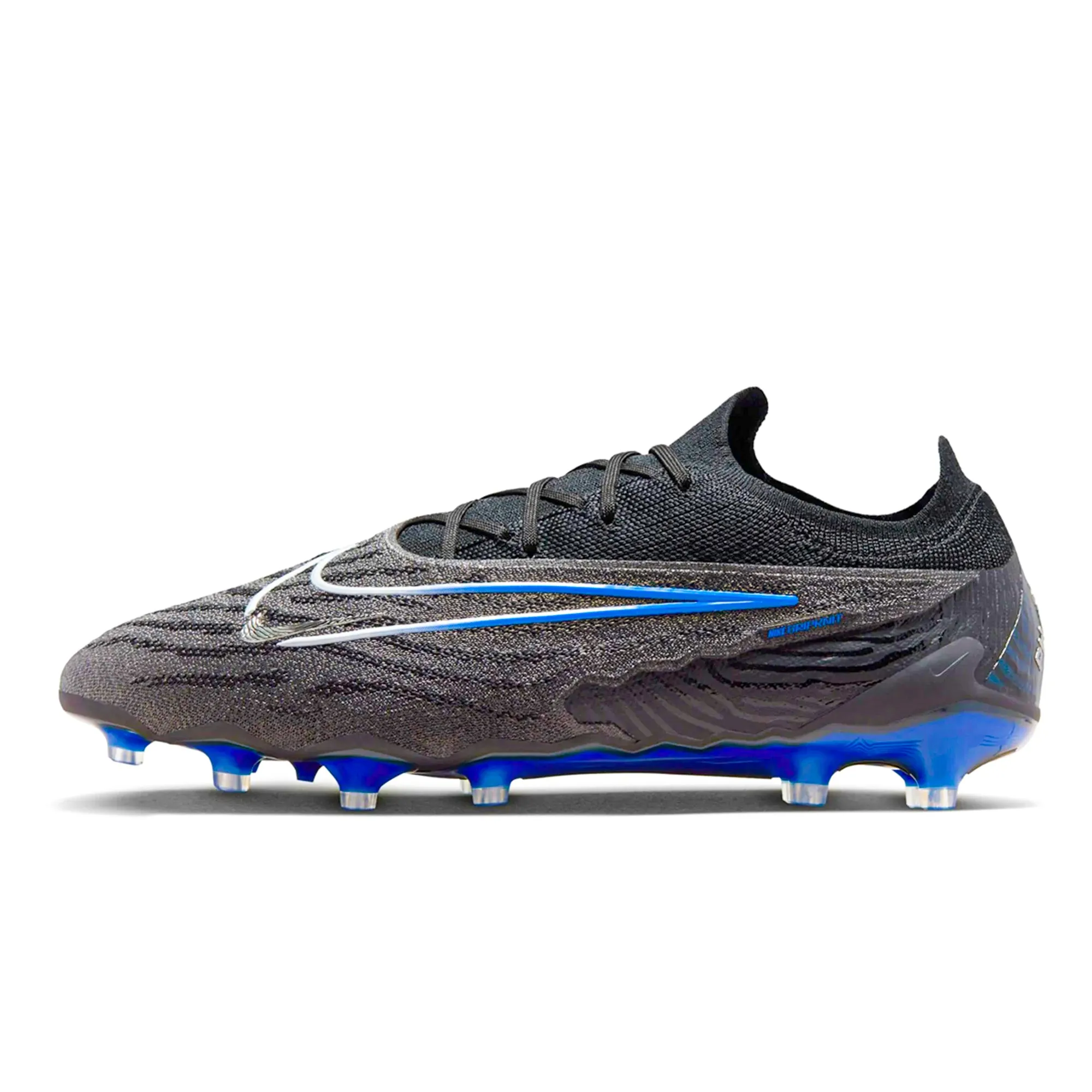 Nike Phantom GX Elite AG-Pro Soccer Cleats (Black/Chrome-Hyper Royal)