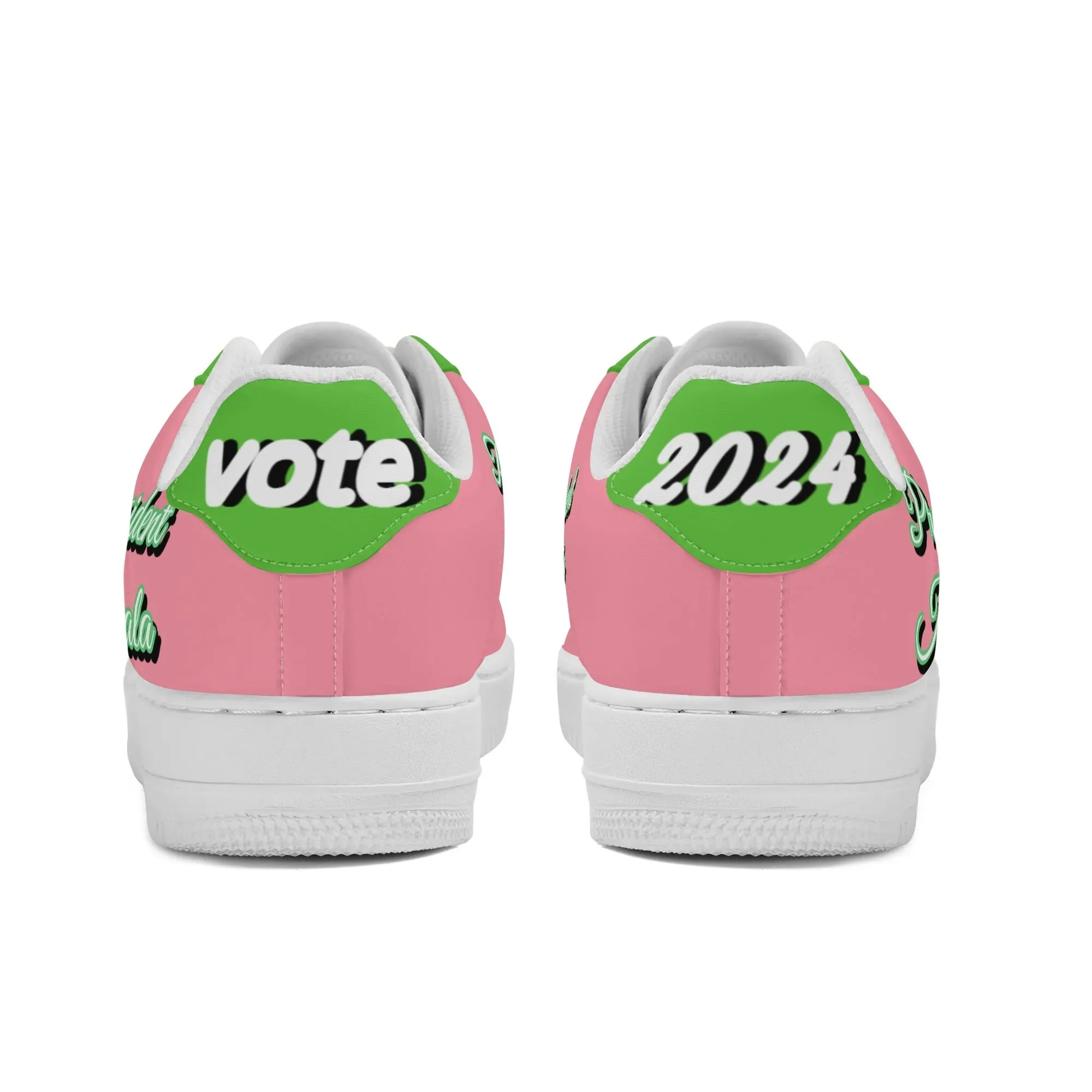 President Kamala 2024-Womens Low Top Leather Sport Sneakers