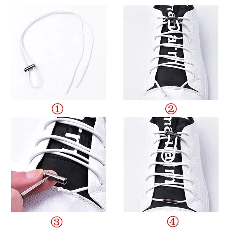 Speedy Lace No-Tie Elastic Shoelaces with Metal Lock - Perfect for Kids & Adults!