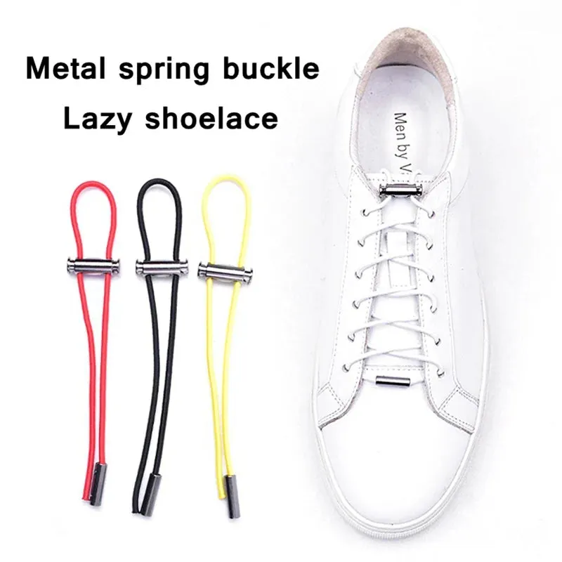 Speedy Lace No-Tie Elastic Shoelaces with Metal Lock - Perfect for Kids & Adults!