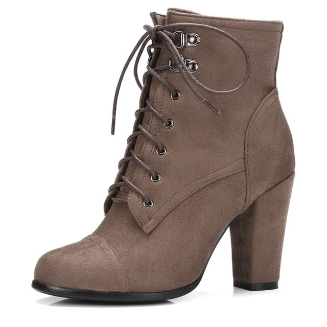 Vintage Spike High Heels Ankle Boots