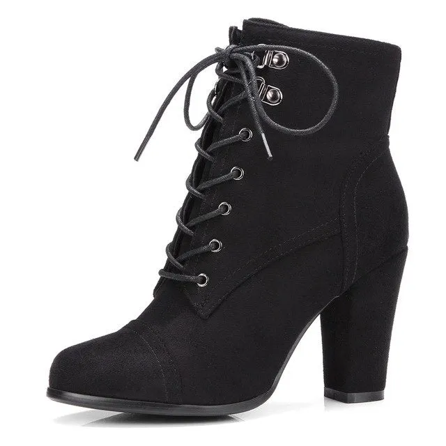 Vintage Spike High Heels Ankle Boots